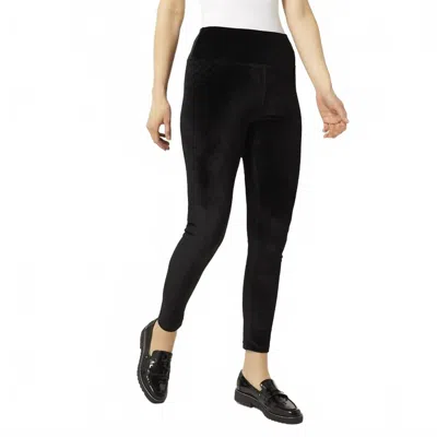 Coco + Carmen Rowan Wide Waist Velour Legging In Black