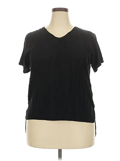 Pre-owned Coco + Carmen Short Sleeve Top Black V-neck Tops