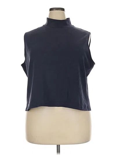 Pre-owned Coco + Carmen Short Sleeve Turtleneck In Blue