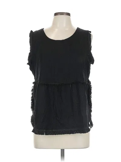 Pre-owned Coco + Carmen Sleeveless Blouse In Black