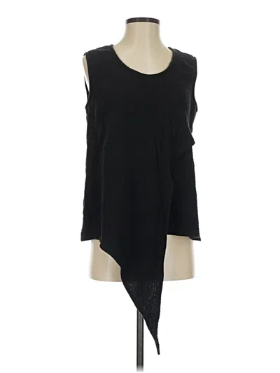 Pre-owned Coco + Carmen Sleeveless Top Black One Shoulder Neckline Tops