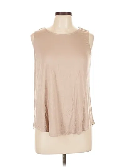 Pre-owned Coco + Carmen Sleeveless Top Tan Boatneck Tops In Brown