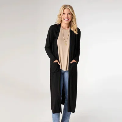 Coco + Carmen Soft Landing Cardigan In Black