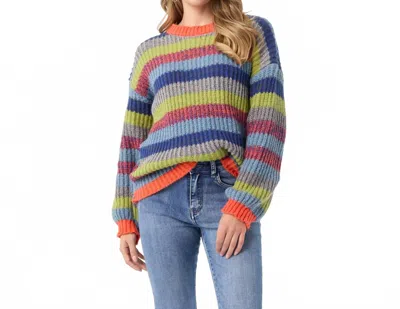 Coco + Carmen Stripe Crew Neck Sweater In Multi