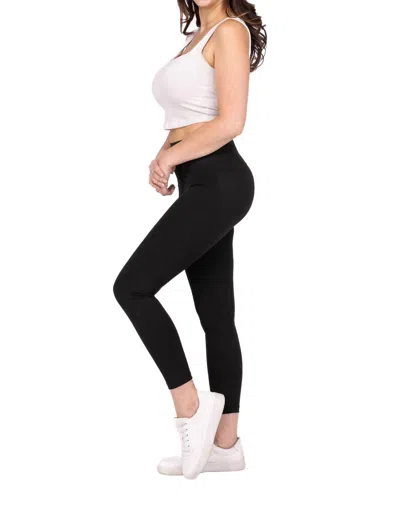 Coco + Carmen Waistband Flattering High Waist Leggings In Black