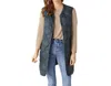 Coco + Carmen Wander Packable Lightweight Down Vest In Mediterranean Blue In Multi
