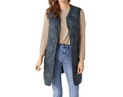 Coco + Carmen Wander Packable Lightweight Down Vest In Mediterranean Blue In Multi