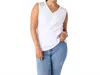 Coco + Carmen Women's Ellis Tank Top In White In Red