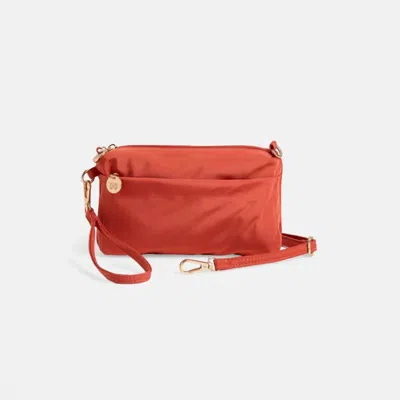 Coco + Carmen Women's Little Stash Bag In Pumpkin In Red