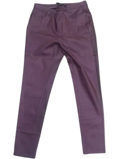 Coco + Carmen Women's Metallic Stretch Pants In Plum In Multi