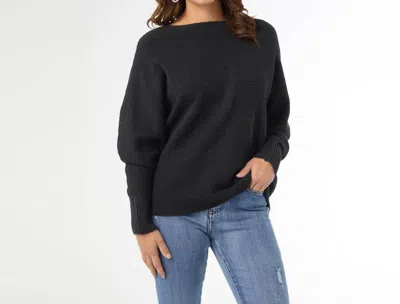 Coco + Carmen Women's Relaxed Ciana Pullover Sweater In Black Heather