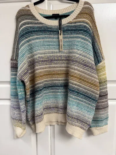 Coco + Carmen Women's Textured Crew Neck Sweater In Multi-colored