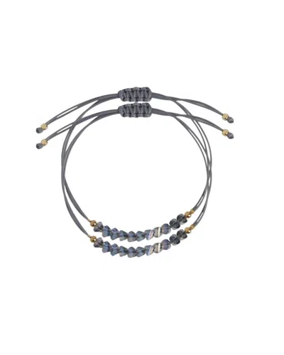 Coco + Carmen Women's Wear And Share Faith Bracelet Set In Navy In Blue
