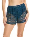 Coco Contours Aflutter Cover-up Short In Blue
