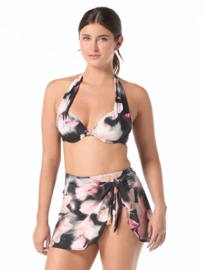 Coco Contours Cameo Halter Bikini Top In Black