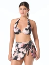 Coco Contours Cameo Halter Bikini Top In Multi