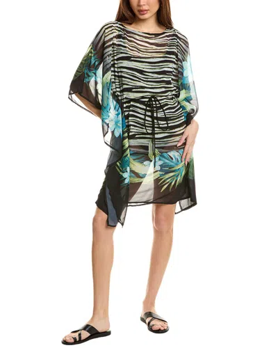 Coco Contours Chifton Caftan In Green