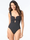 COCO CONTOURS COCO CONTOURS HARMONIA BRA SIZED PLUNGE ONE PIECE SWIMSUIT