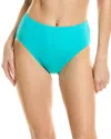 Coco Contours Onyx High Waist Bikini Bottom In Blue
