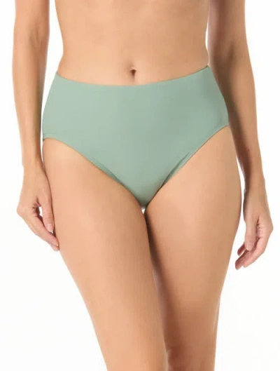 Coco Contours Onyx High Waist Bikini Bottom In Green