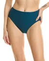 Coco Contours Onyx High-waist Bikini Bottom In Navy
