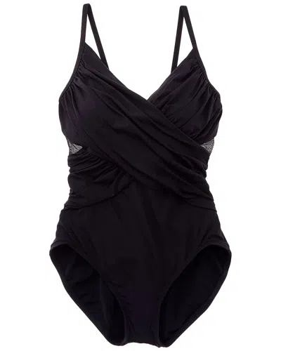 Coco Contours Sterling V-neck One-piece In Black