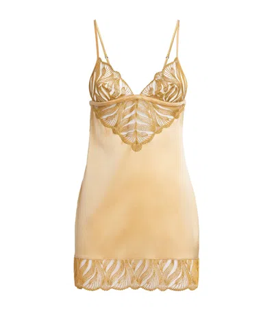 Coco De Mer Celeste Satin Slip In Nude