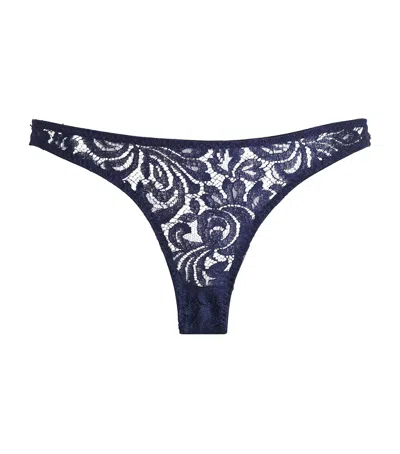 Coco De Mer Lace Tamara Brazilian Briefs In Blue