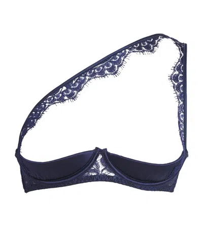 Coco De Mer Lace Tamara Quarter-cup Bra In Blue
