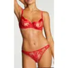 Coco De Mer Marella Balcony Bra In Red In Red