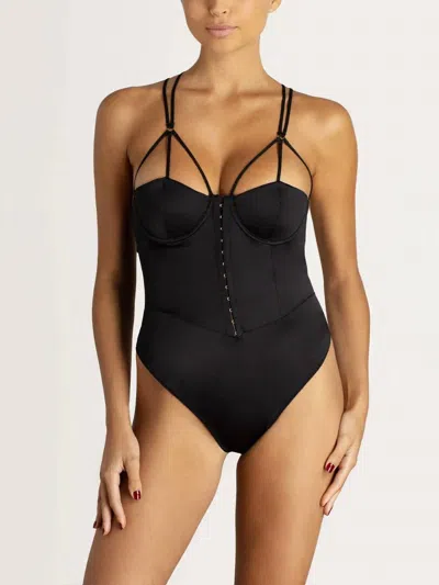 Coco De Mer Sylph Bodysuit In Black