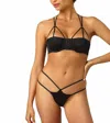 Coco De Mer Sylph Thong Bottom In Black In Black