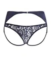 Coco De Mer Tamara Open Suspender Briefs In Blue