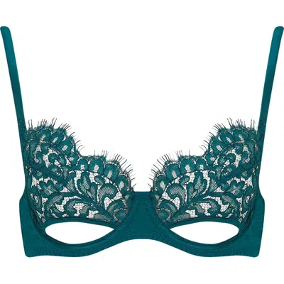 Coco De Mer Titania Balcony Bra In Green