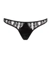 Coco De Mer Velvet-lace Kiana Briefs In Black