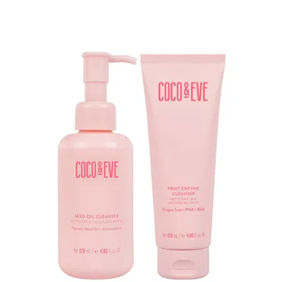 Coco & Eve Double Cleanse Skincare Bundle In Pink
