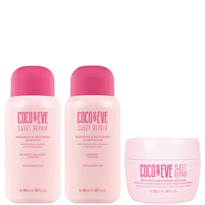 Coco & Eve Sweet Repair Routine Bundle In White