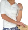 Coco Indigo Gracie Cross Over Top In White