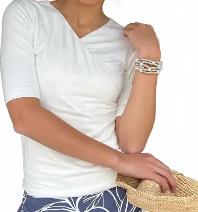 Coco Indigo Gracie Cross Over Top In White