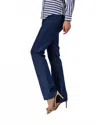 Coco Indigo Hepburn Straight Slim Pants In Dark Wash