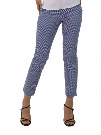 Coco Indigo Matilda Cropped Split Ankle Pants In Houndstooth
