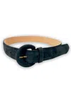 Coco Indigo Sonya Suede Belt In Black