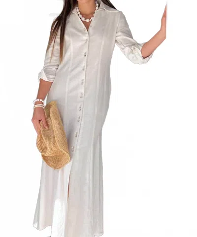 Coco Indigo Ursula Maxi Dress In Cream