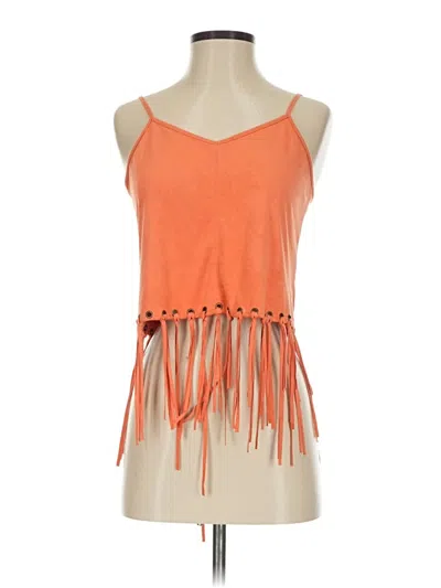 Pre-owned Coco + Jaimeson Sleeveless Top Orange Halter Neckline Tops