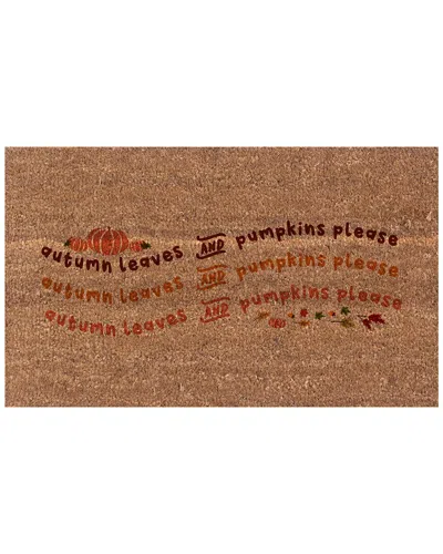 Coco Mats N More Autumn Leaves & Pumpkin Please Rug In Multicolor
