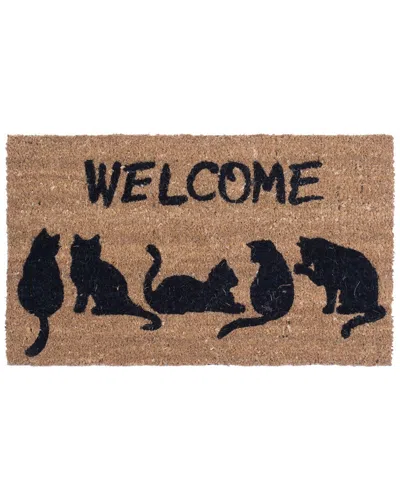 Coco Mats N More Cat's Tail Design Doormat In Brown