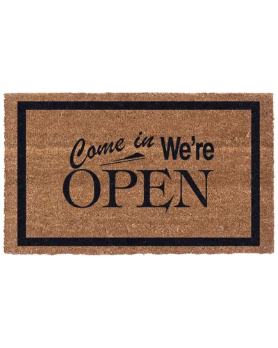 Coco Mats N More Come In We're Open Design Doormat In Brown