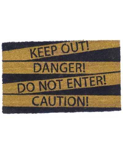 Coco Mats N More Danger Do Not Enter Doormat In Multi