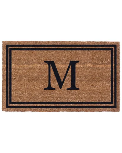 Coco Mats N More Double Border Monogram Doormat 18 X 30 In Brown