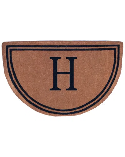Coco Mats N More Double Border Monogram” Doormat In Brown
